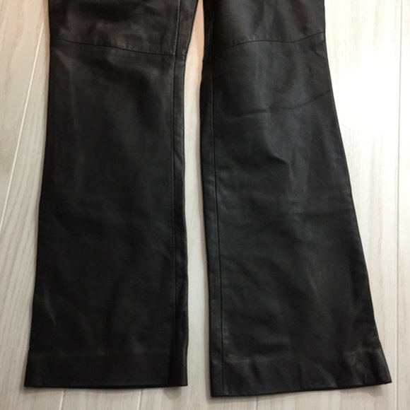 Valerie Stevens Black soft smooth Leather Pants Size 4 - Picture 6 of 6